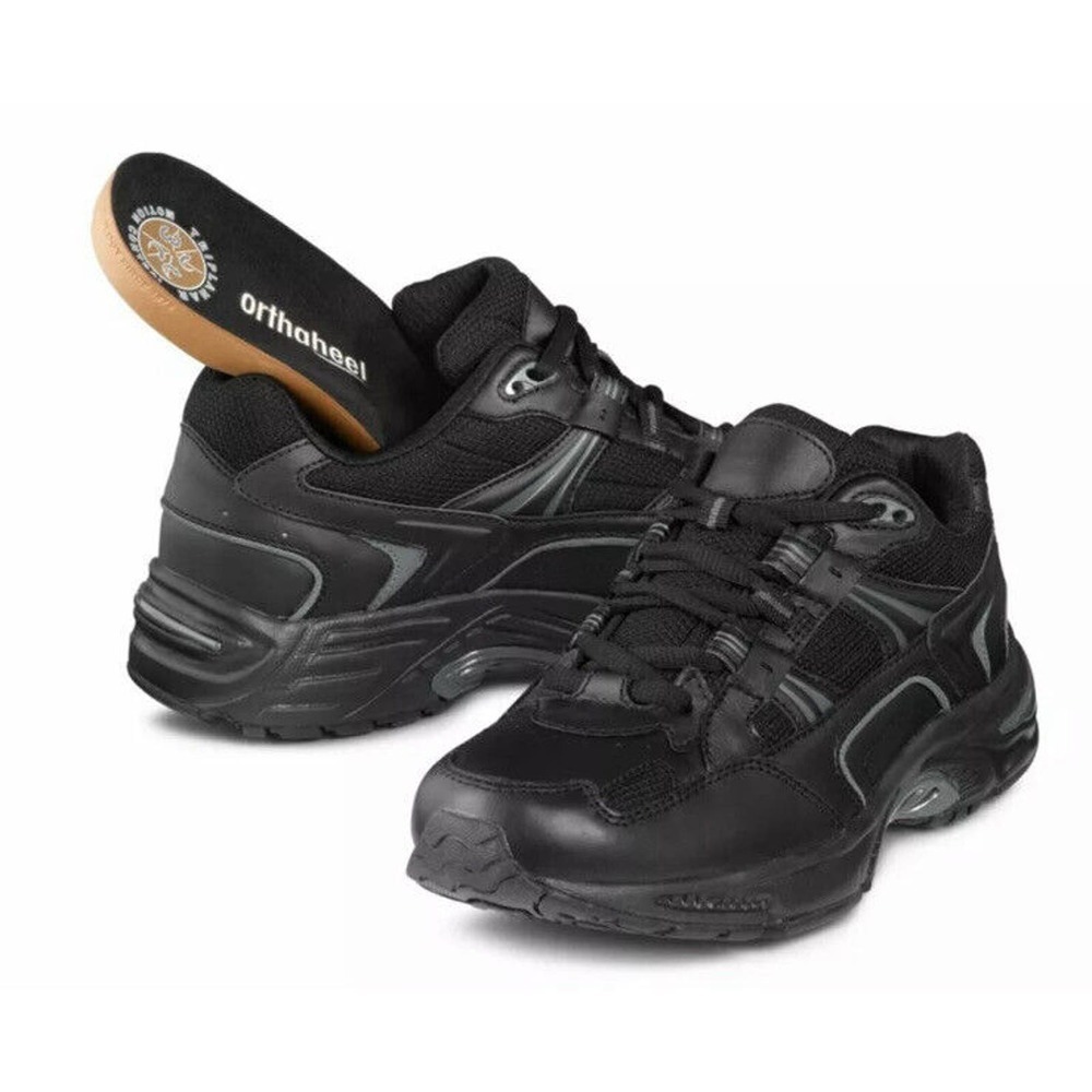 Vionic Walker Men's Plantar Fasciitis Shoe - Black Orthaheel Black - 10 Medium